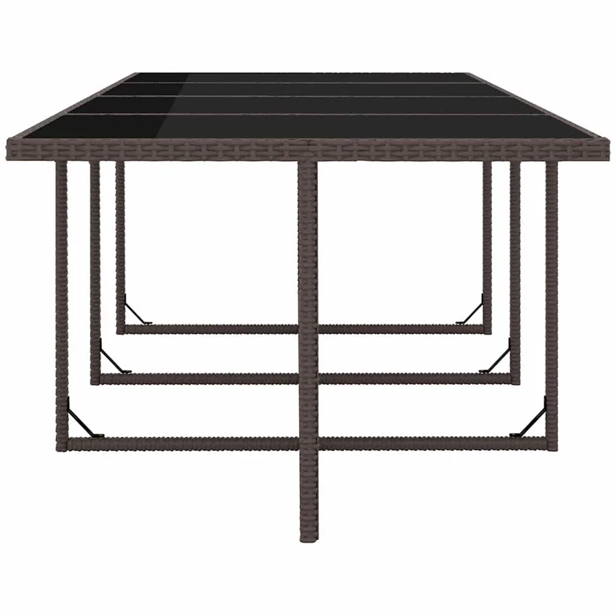 Ensemble à manger d'extérieur et coussins 13 pcs Résine tressée - 6