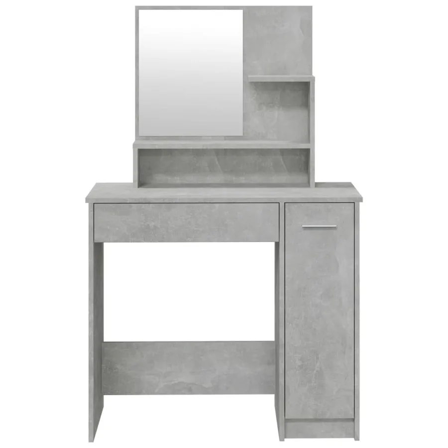 Ensemble de coiffeuse Gris béton 86,5x35x136 cm - 6