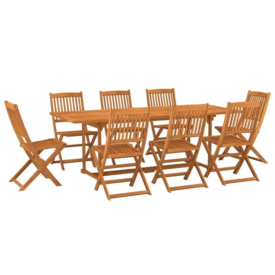 Ensemble à manger de jardin 9 pcs 220x90x75 cm bois d'acacia - 2