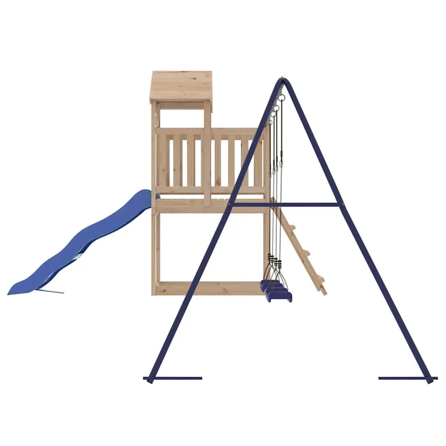 Aire de jeux d'extérieur bois de pin massif - 6