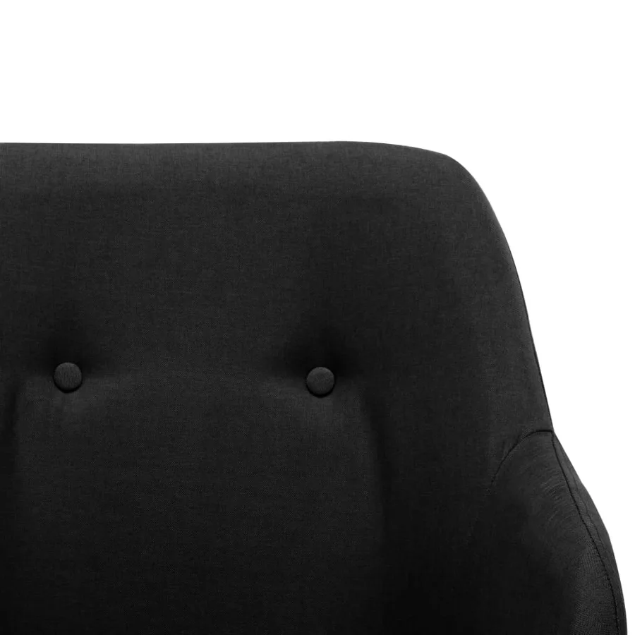 Chaise à bascule Noir Tissu - 6