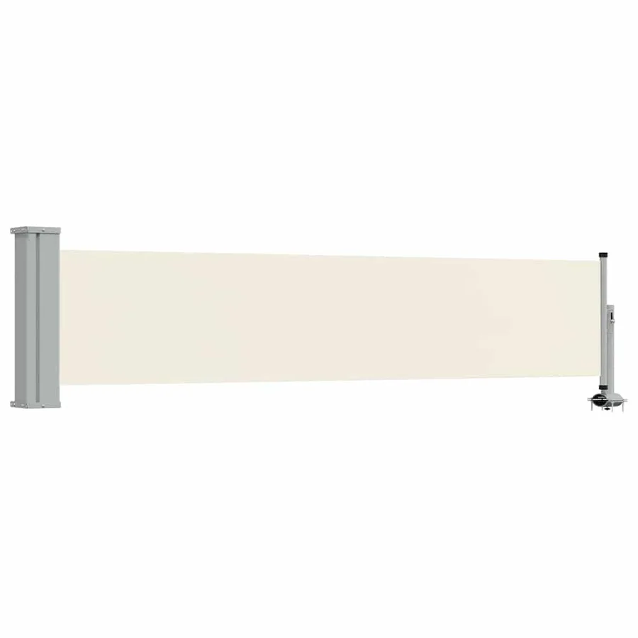 Auvent latéral rétractable de patio 60x300 cm Crème - 2