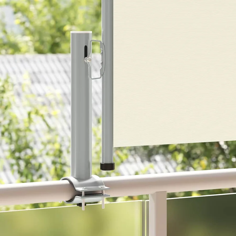 Auvent latéral rétractable de patio 60x300 cm Crème - 3