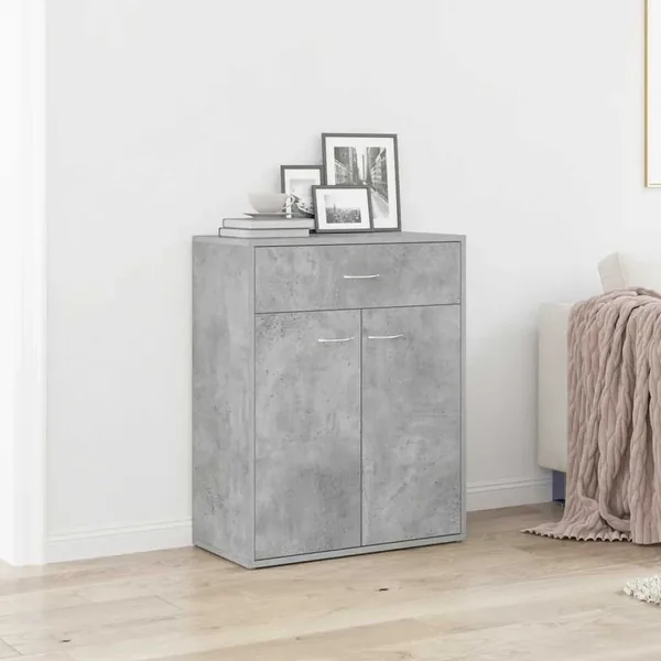Buffet Gris béton 60x30x75 cm Bois d'ingénierie