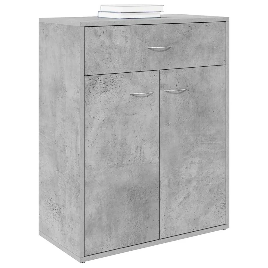 Buffet Gris béton 60x30x75 cm Bois d'ingénierie - 3