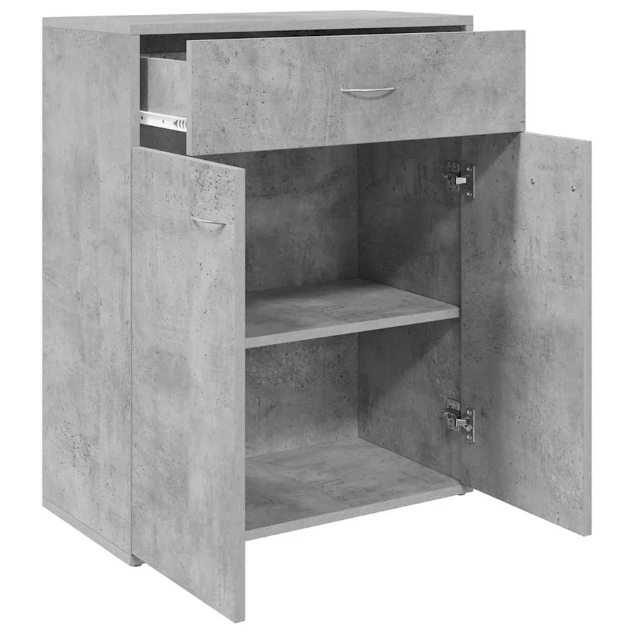 Buffet Gris béton 60x30x75 cm Bois d'ingénierie - 4
