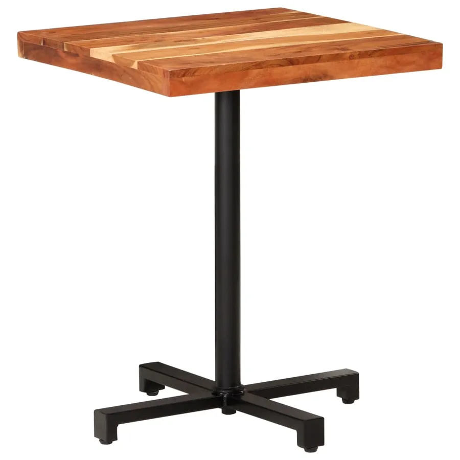 Table de bistro Carrée 60x60x75 cm Bois d'acacia massif - 7