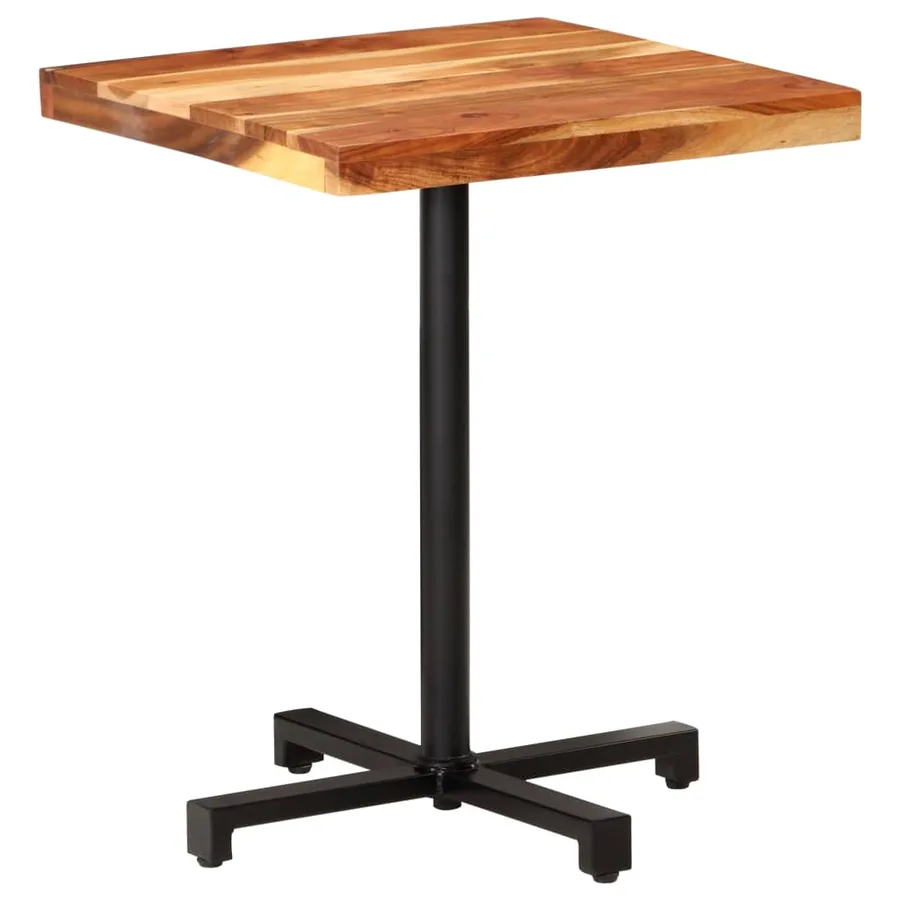 Table de bistro Carrée 60x60x75 cm Bois d'acacia massif - 8
