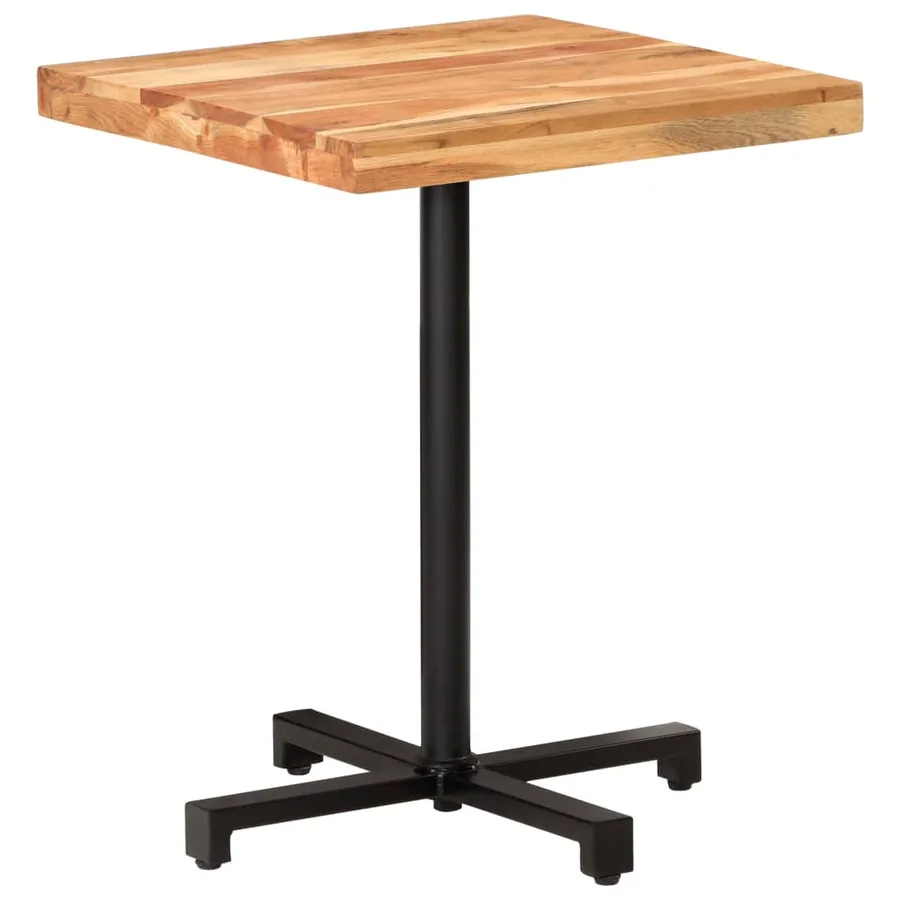 Table de bistro Carrée 60x60x75 cm Bois d'acacia massif - 9