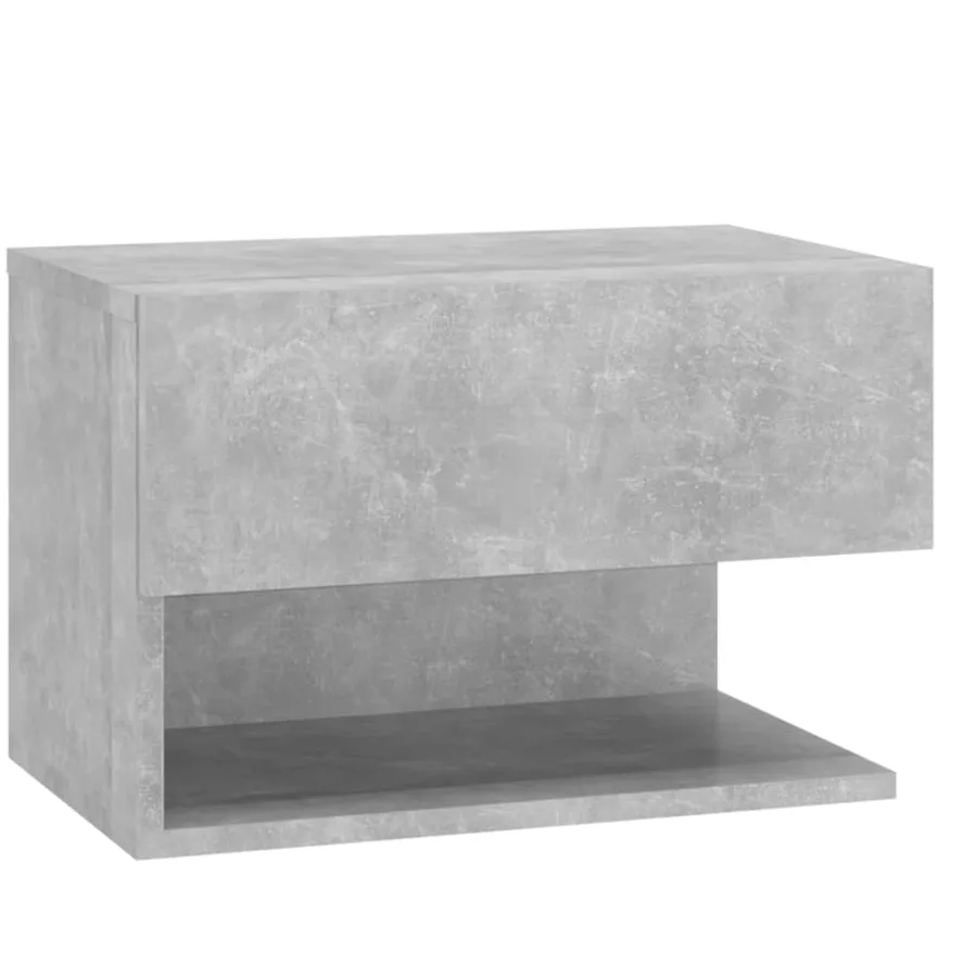Table de chevet murale Gris béton - 2