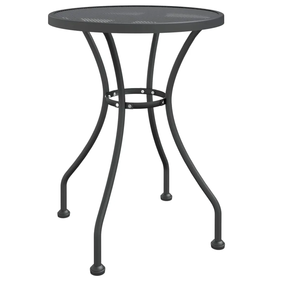 Table de jardin Ø60x72 cm Maille métallique Anthracite - 2