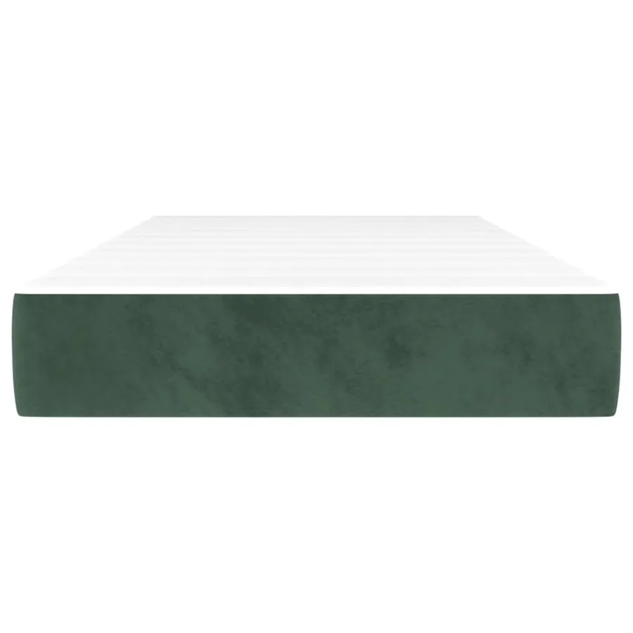 Matelas de lit à ressorts ensachés fermeté moyenne Vert foncé 90x200x20 cm - 3