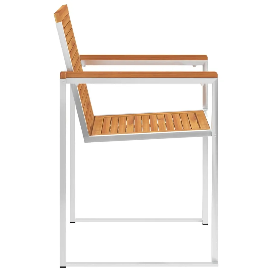 Chaises de jardin lot de 6 avec coussins Bois d'acacia solide - 6