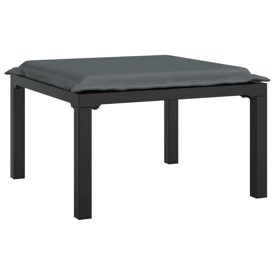 Salon de jardin 6 pcs noir et gris résine tressée - 8