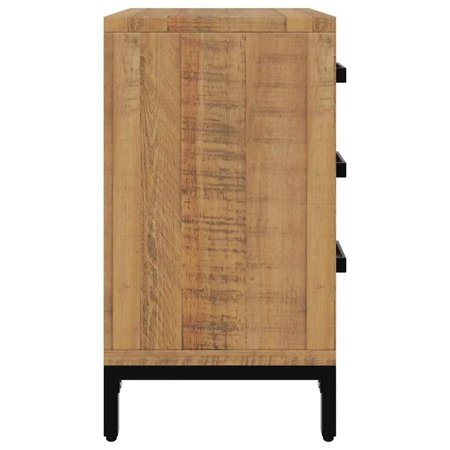 Tables de chevet 2 pcs 40x30x55 cm Bois de pin massif - 6