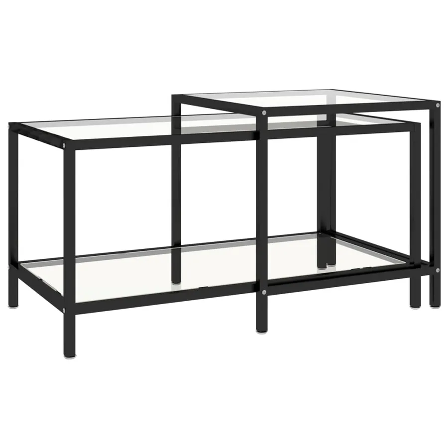 Tables à thé 2 pcs Verre trempé Transparent - 3