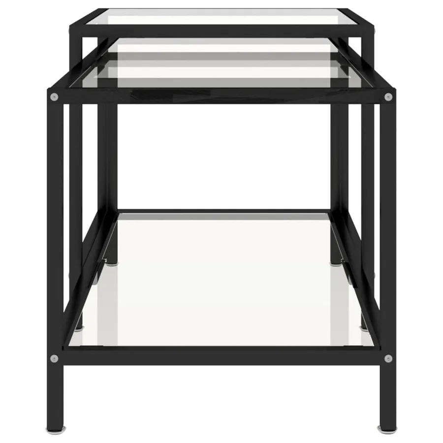Tables à thé 2 pcs Verre trempé Transparent - 5