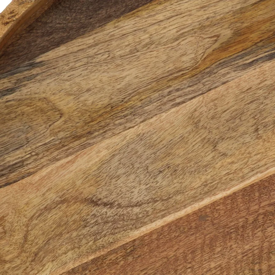 Table basse Bois de manguier massif et acier 50x40 cm - 7