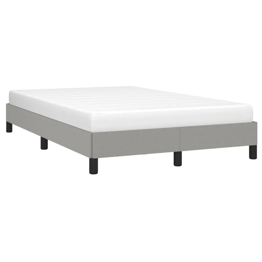Cadre de lit sans matelas gris clair 120x200 cm tissu - 3