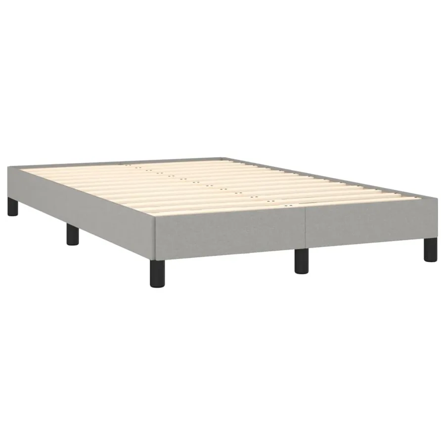 Cadre de lit sans matelas gris clair 120x200 cm tissu - 4