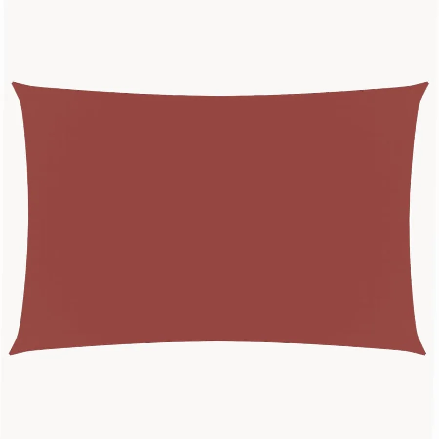 Voile de parasol tissu oxford rectangulaire 2x4,5 m terre cuite - 2