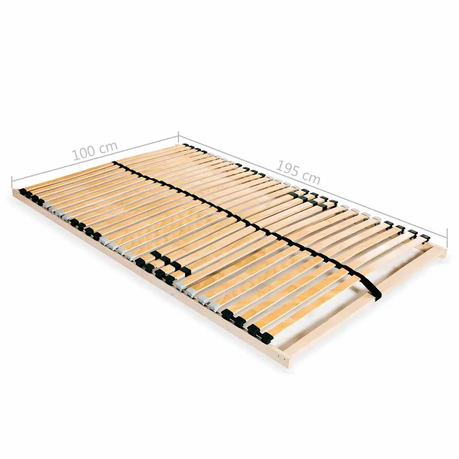 Sommier à lattes sans matelas avec 28 lattes 7 zones 100x200 cm - 8