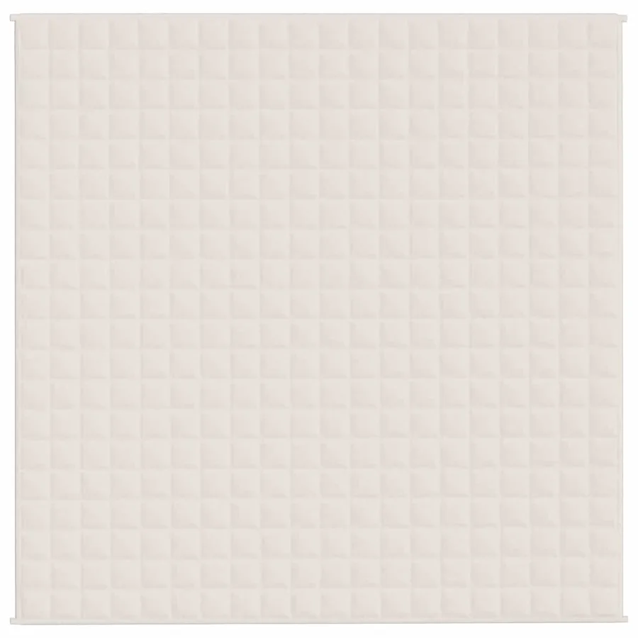 Couverture lestée Crème clair 200x200 cm 13 kg Tissu - 3