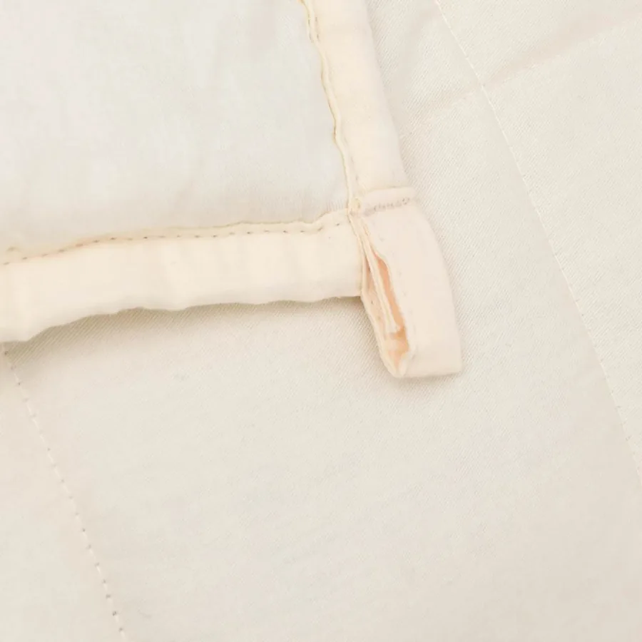 Couverture lestée Crème clair 200x200 cm 13 kg Tissu - 5