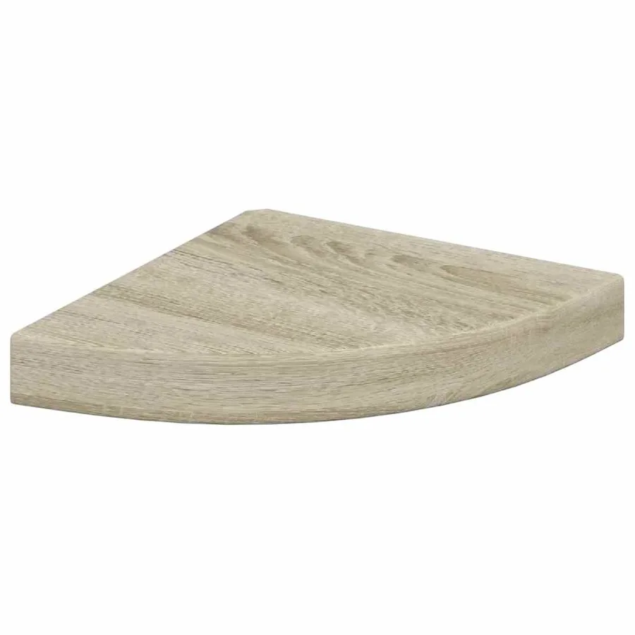 Étagères d'angle flottantes 4 pcs chêne 25x25x3,8 cm MDF - 5