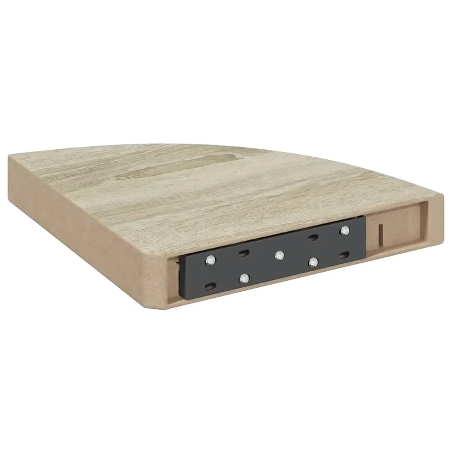 Étagères d'angle flottantes 4 pcs chêne 25x25x3,8 cm MDF - 8