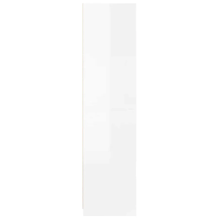 Garde-robe Blanc brillant 100x50x200 cm Bois d'ingénierie - 5