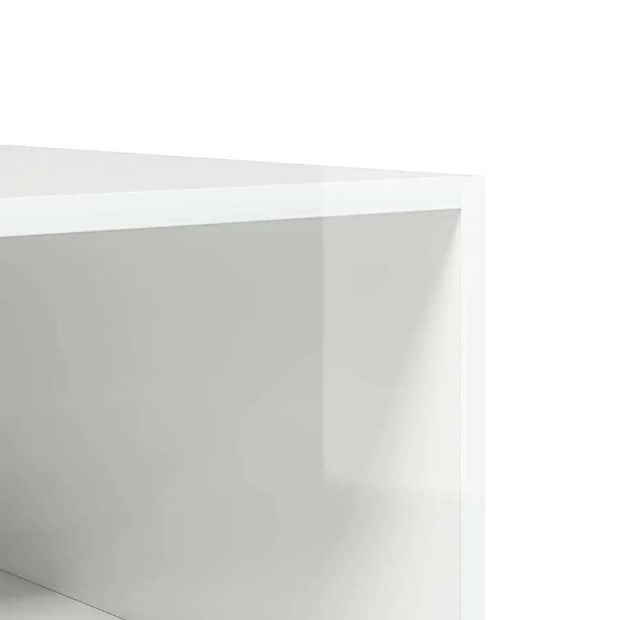 Garde-robe Blanc brillant 100x50x200 cm Bois d'ingénierie - 7