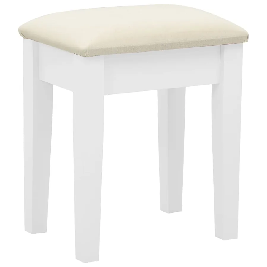 Coiffeuse et tabouret Blanc 65x36x128 cm Bois de paulownia MDF - 9
