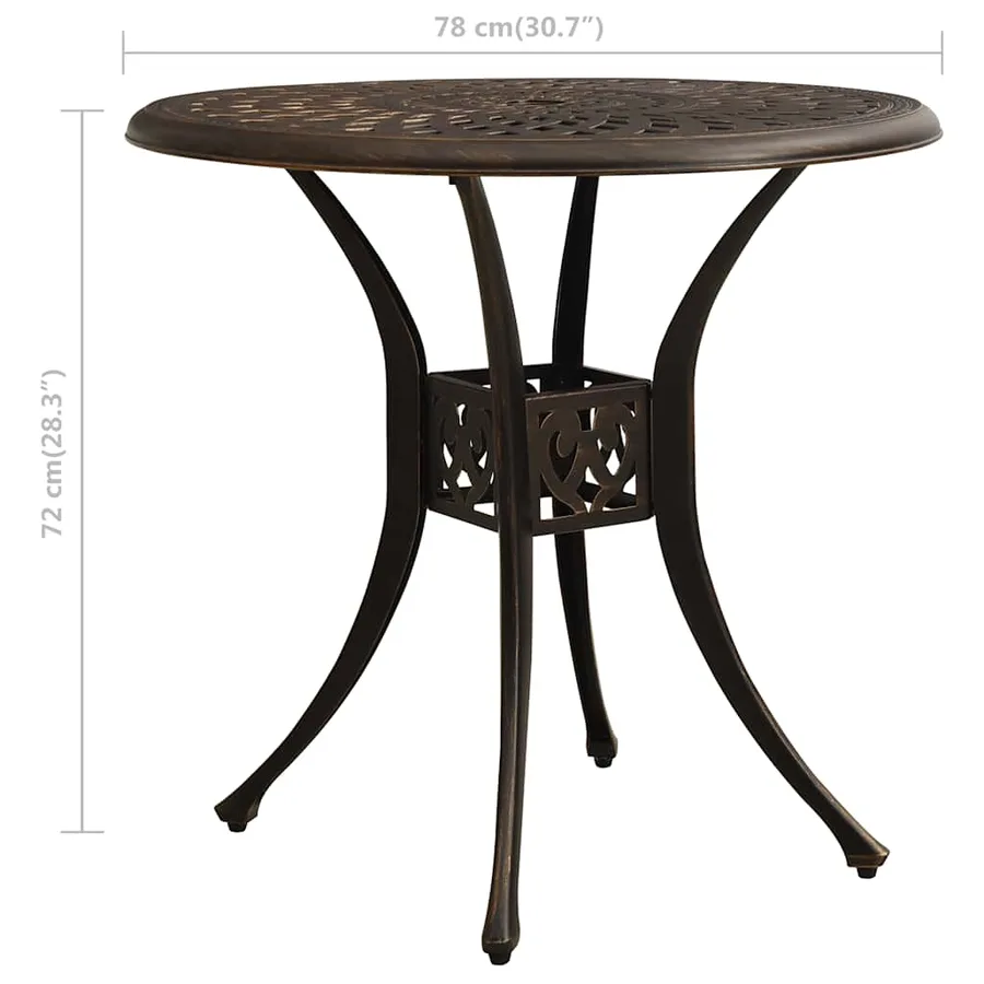 Ensemble de bistro 5 pcs Aluminium coulé Bronze - 16