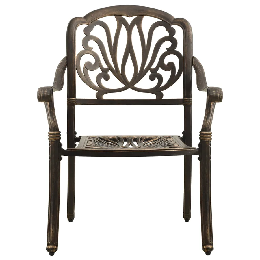 Ensemble de bistro 5 pcs Aluminium coulé Bronze - 4
