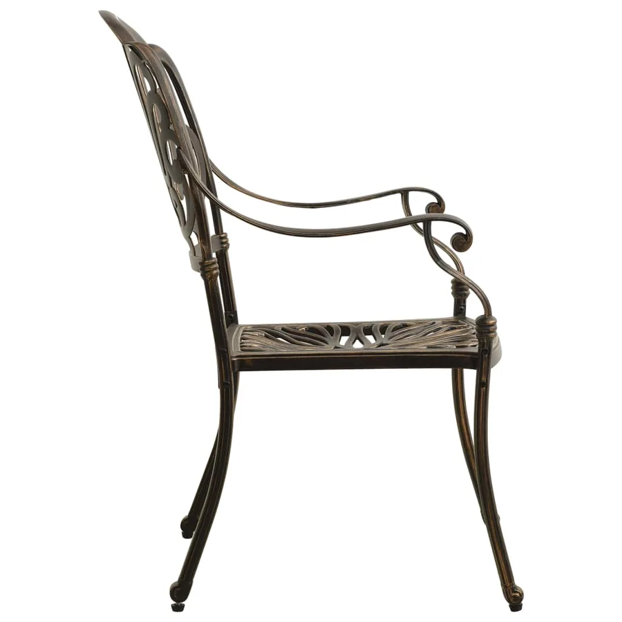 Ensemble de bistro 5 pcs Aluminium coulé Bronze - 6
