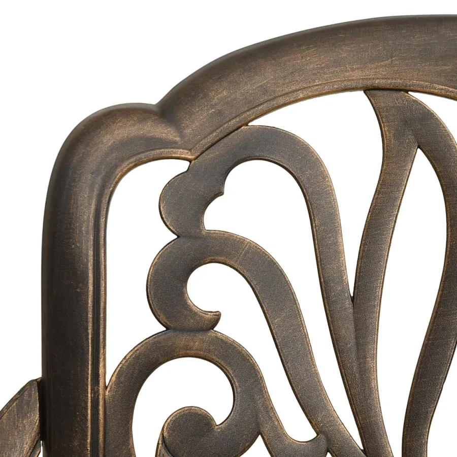 Ensemble de bistro 5 pcs Aluminium coulé Bronze - 7