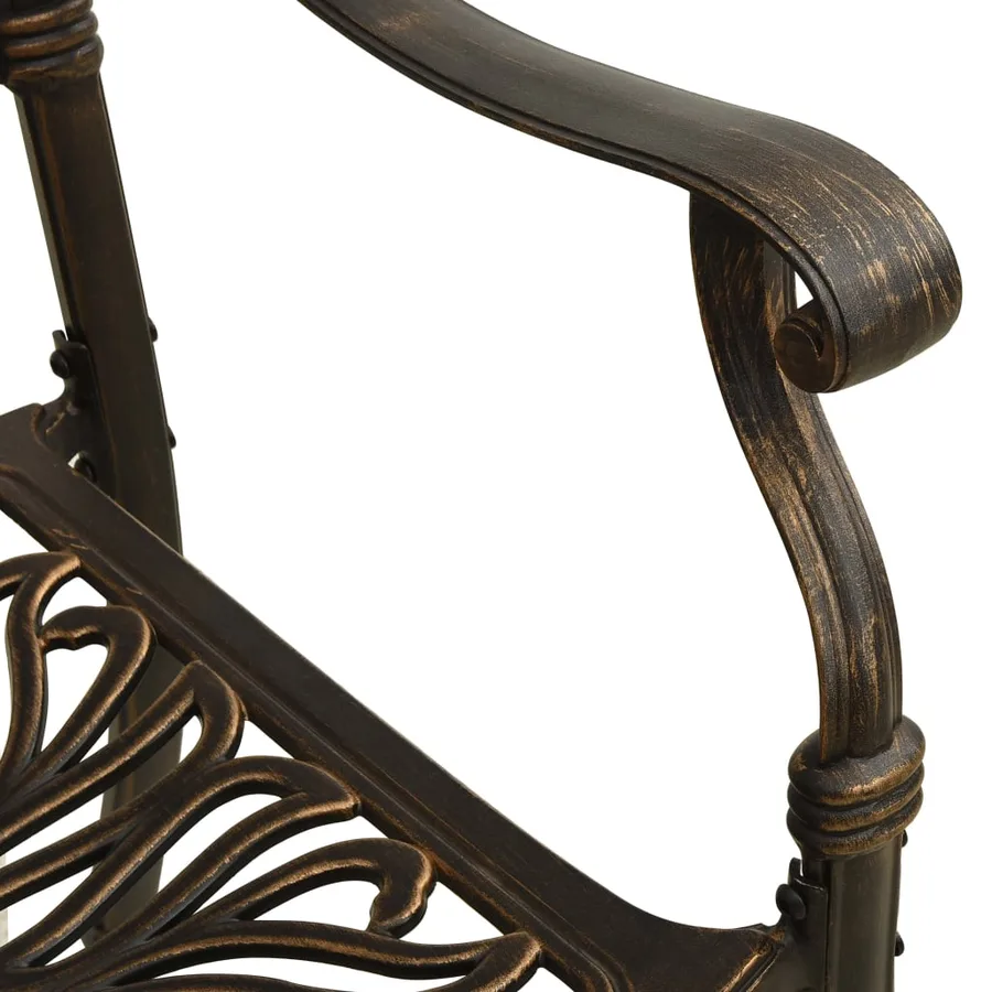 Ensemble de bistro 5 pcs Aluminium coulé Bronze - 8