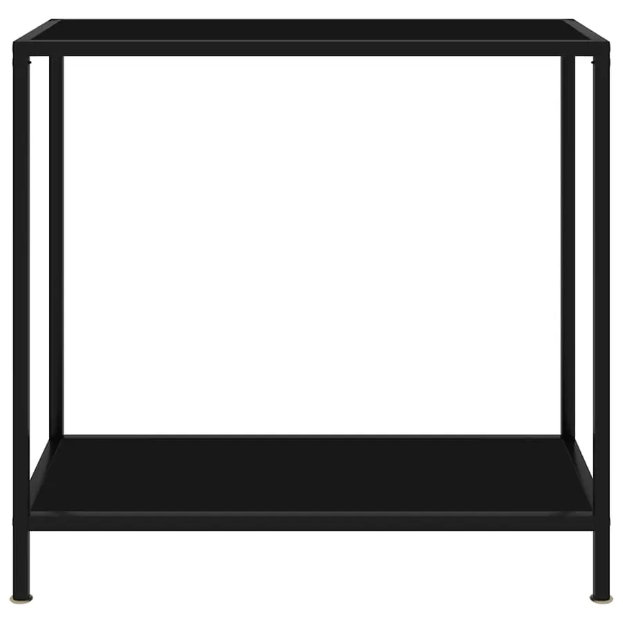 Table console Noir 80x35x75 cm Verre trempé - 2