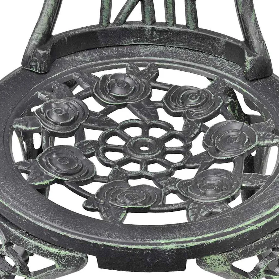 Chaises de bistro lot de 2 Aluminium coulé Vert - 4