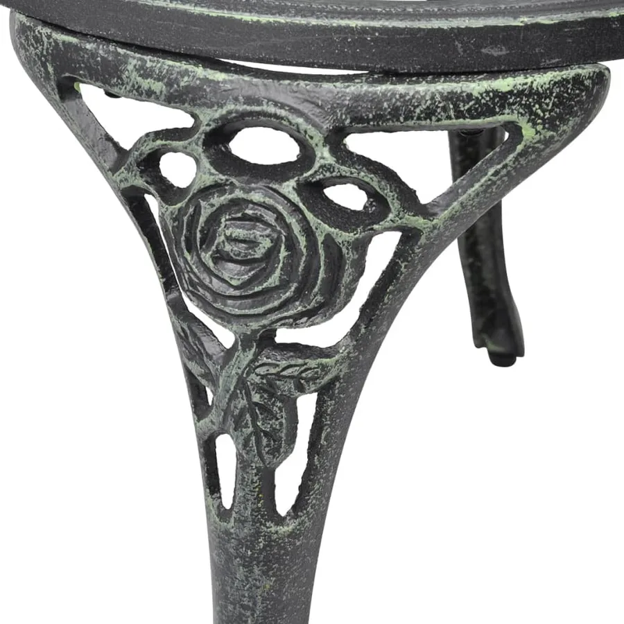 Chaises de bistro lot de 2 Aluminium coulé Vert - 5