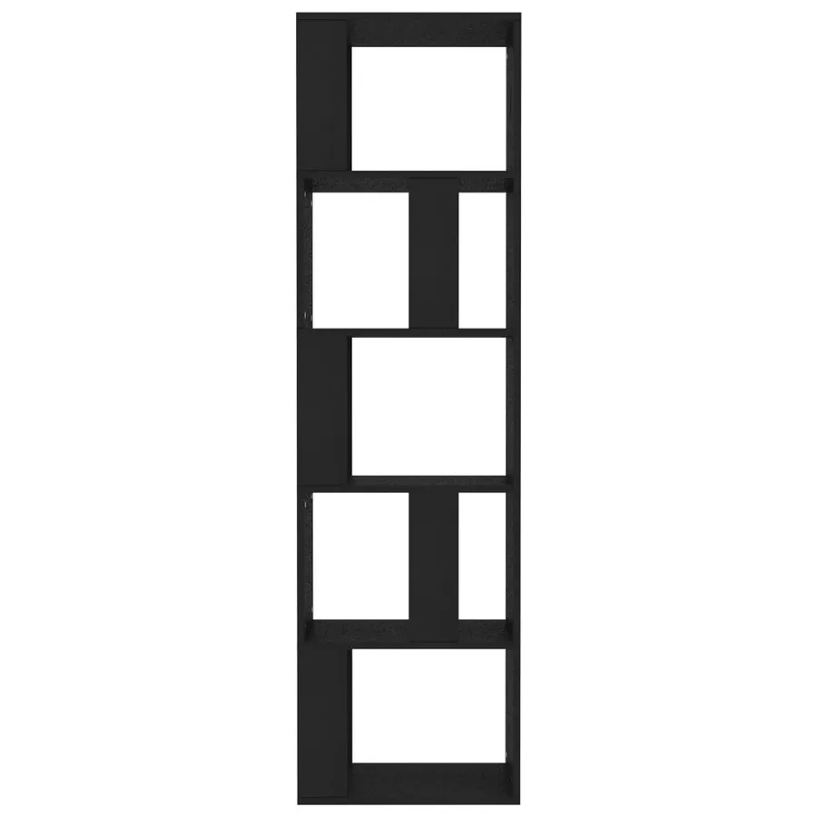 Bibliothèque/Séparateur de pièce Noir Bois d’ingénierie - 5