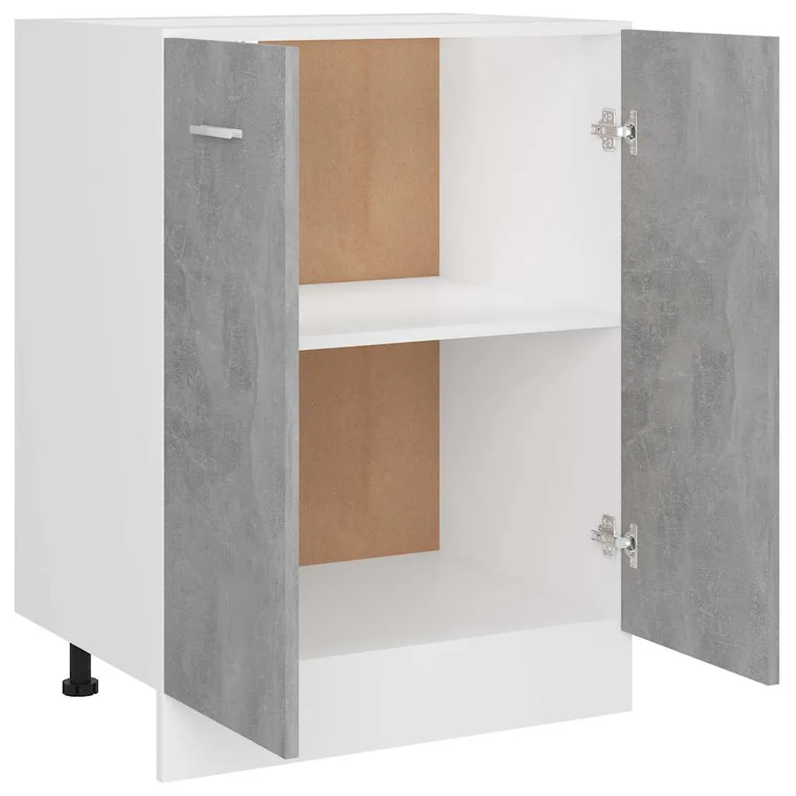 Meuble bas "Lyon" Gris béton 60 x 46 x 81,5 cm Bois d'ingénierie - 5