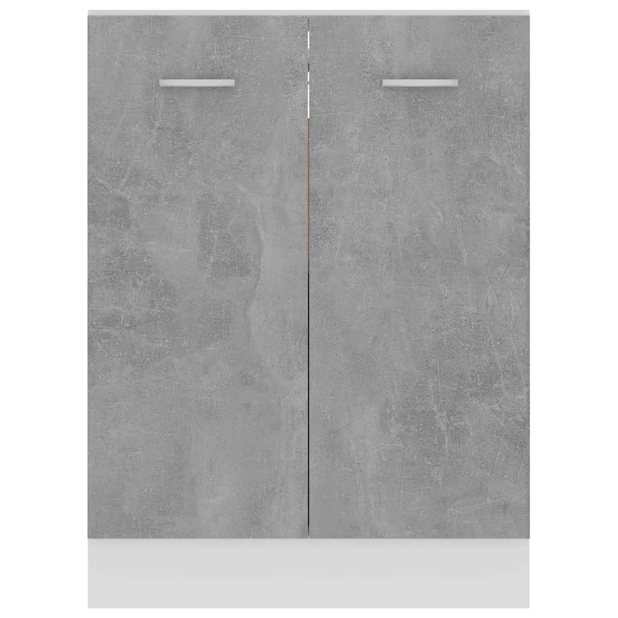 Meuble bas "Lyon" Gris béton 60 x 46 x 81,5 cm Bois d'ingénierie - 6