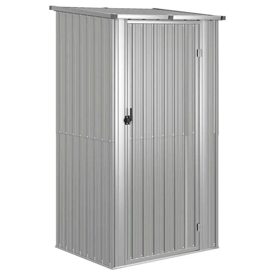 Abri de jardin Gris 118,5x97x209,5 cm Acier galvanisé - 2