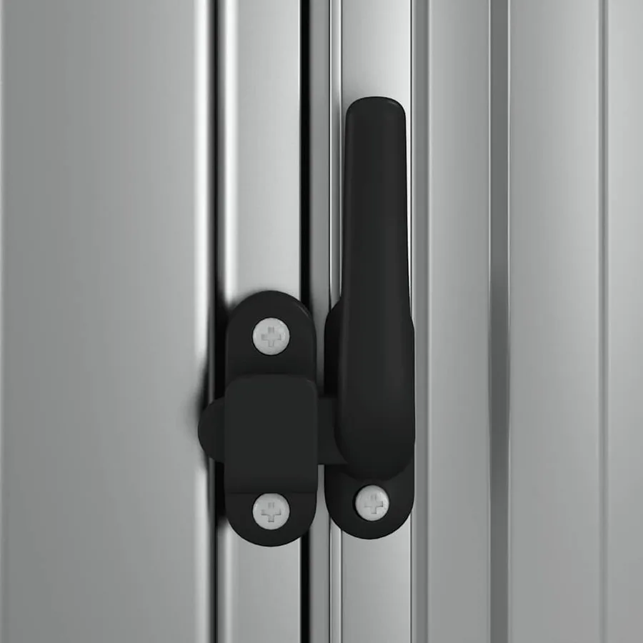 Abri de jardin Gris 118,5x97x209,5 cm Acier galvanisé - 6