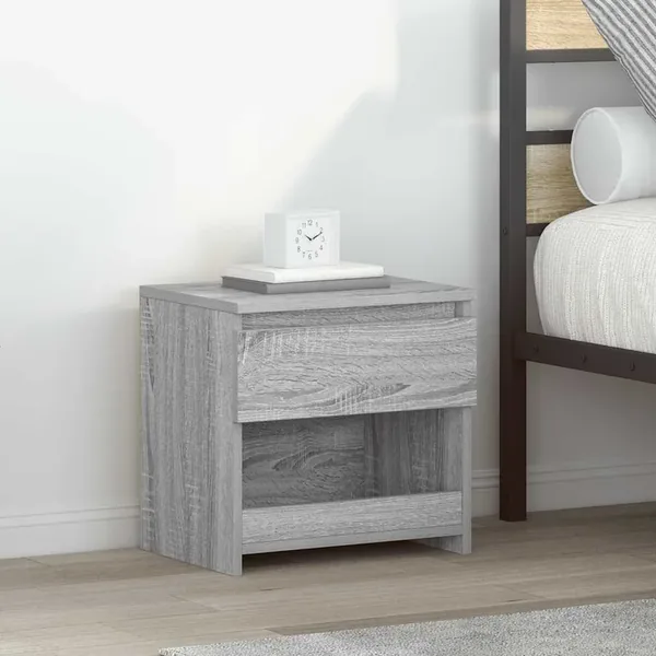 Tables de chevet 2 pcs Sonoma gris 40x30x39cm Bois d'ingénierie