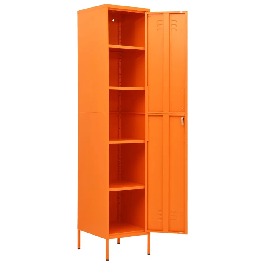 Armoire à casiers Orange 35x46x180 cm Acier - 6