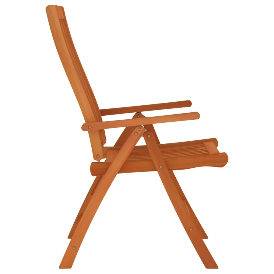 Chaises de jardin pliables lot de 8 Bois d'eucalyptus massif - 5
