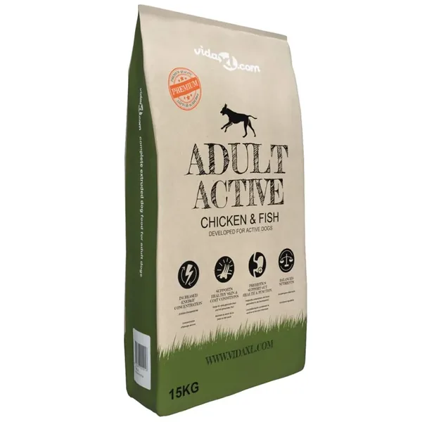 Nourriture sèche pour chiens Adult Active Chicken & Fish 15 kg
